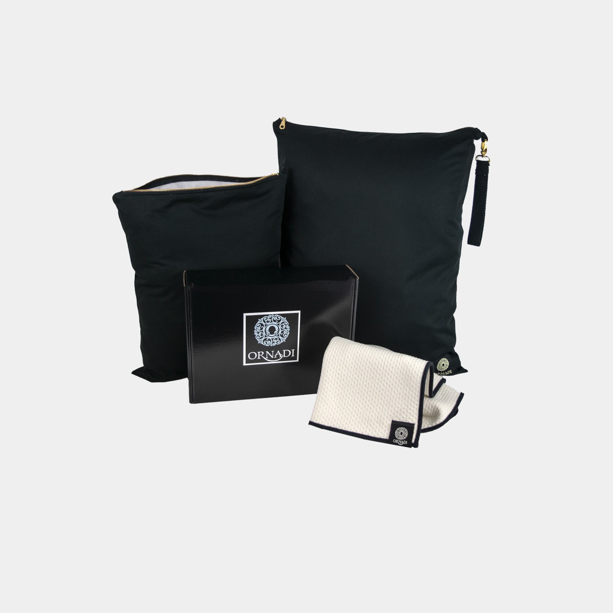 Travel & Gym Gift Set | Antimicrobial Bags + Bamboo Towel | Made