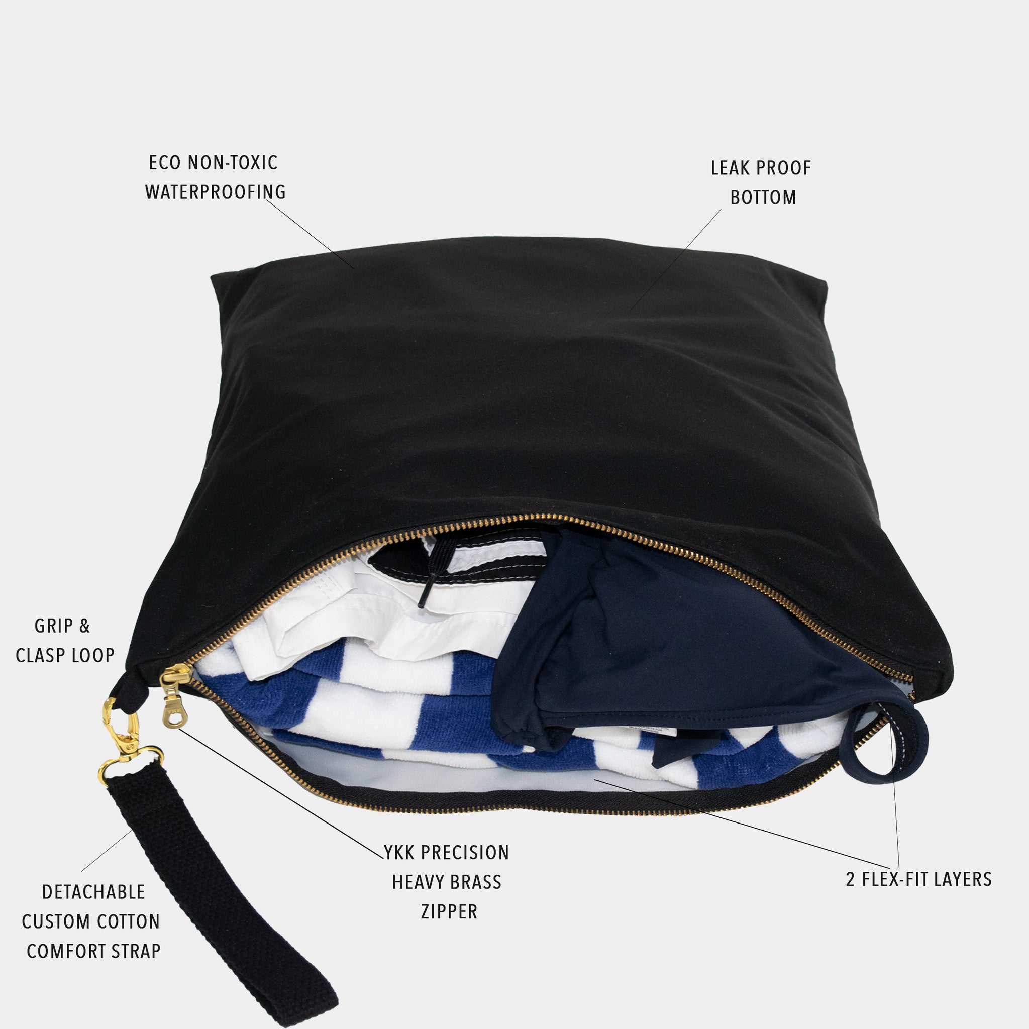XL Antimicrobial Travel Laundry Bag Waterproof| 17 × 23.5